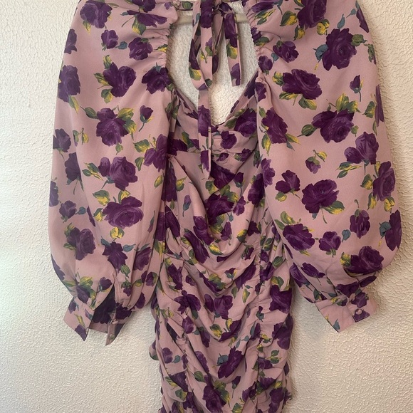 Nasty Gal Purple Pink Square Neck Bodycon Dress - Picture 7 of 14